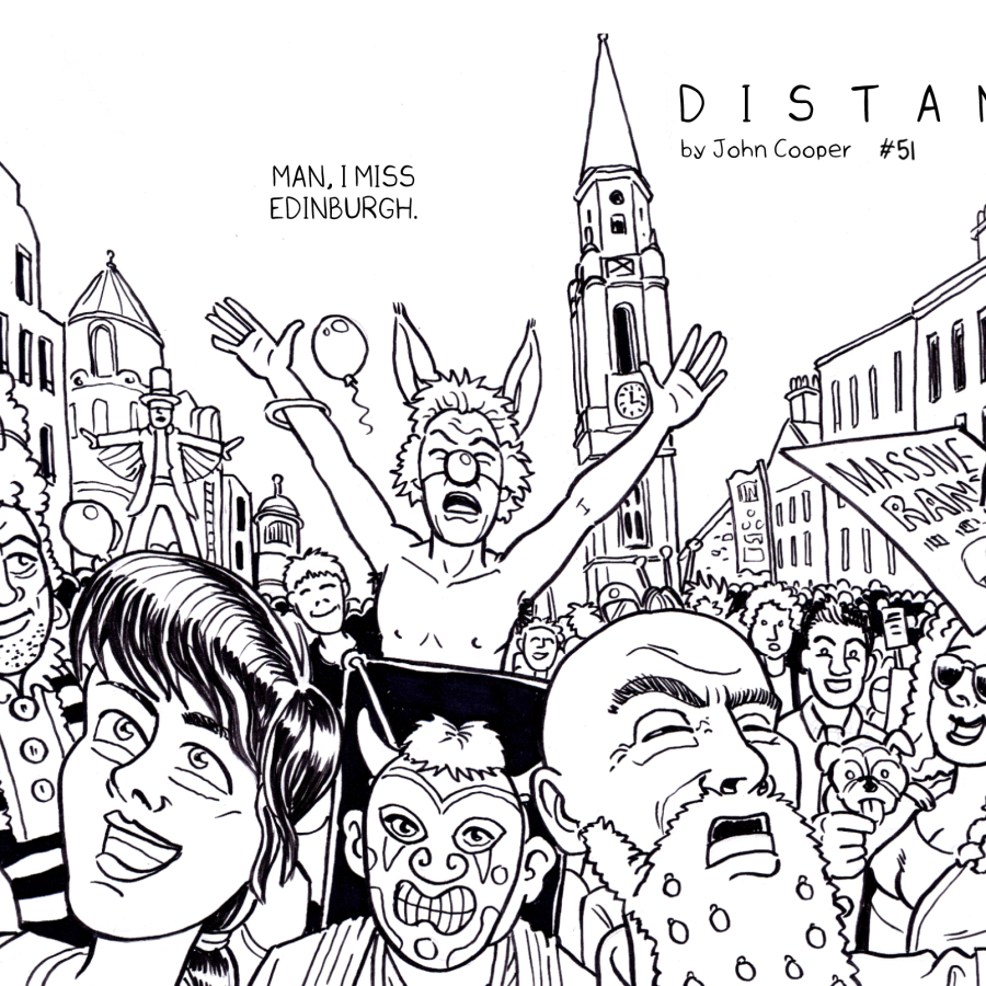 Distance a comic strip by John Cooper