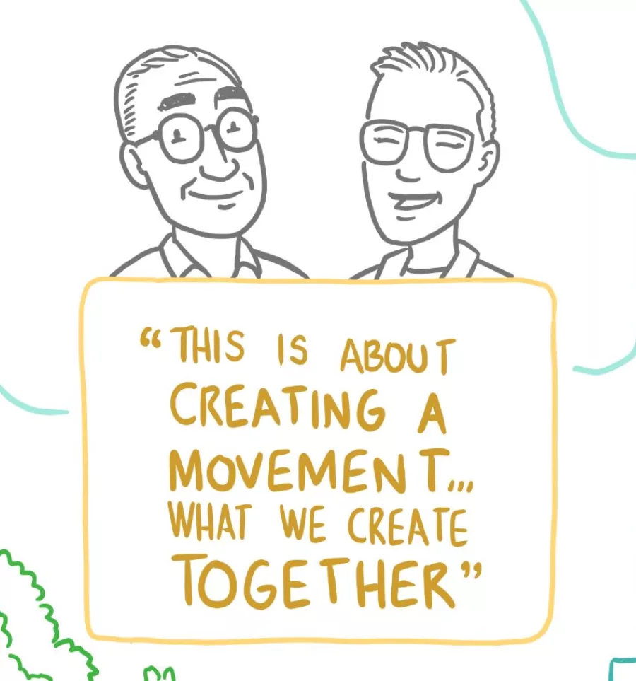 Cyan Lines environmental project - visual sketch notes by John Cooper